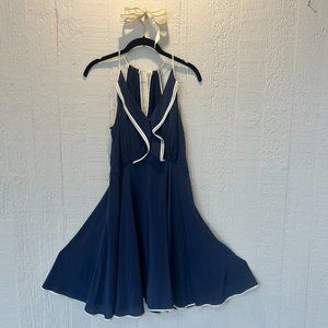 Silky, Navy, Followy Dress, Sleeveless